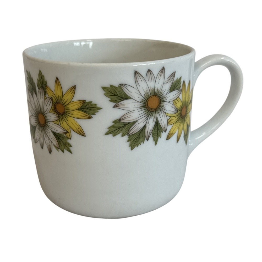 Noritake Cookin Serve Marguerite‎ Mug Cup 6730 Floral Daisy Yellow White Japan